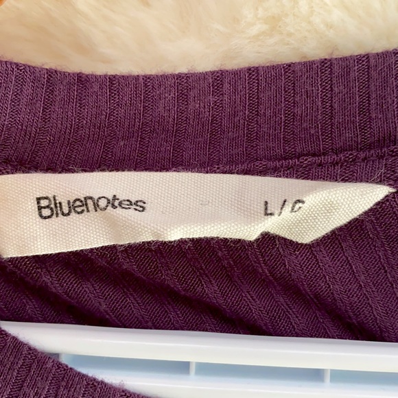 BLUENOTES Purple Barely Cropped Top - Picture 2 of 2